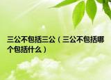 三公不包括三公（三公不包括哪个包括什么）