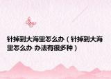 针掉到大海里怎么办（针掉到大海里怎么办 办法有很多种）