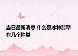 当日最新消息 什么是冰种翡翠 有几个种类