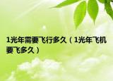 1光年需要飞行多久（1光年飞机要飞多久）