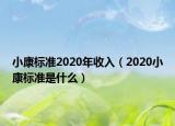 小康标准2020年收入（2020小康标准是什么）