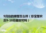 9月份的螃蟹怎么样（珍宝蟹农历9-10月最好对吗）