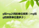 g和mg之间的单位换算（mg和g的换算单位是多少）