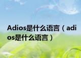 Adios是什么语言（adios是什么语言）