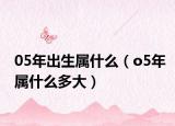 05年出生属什么（o5年属什么多大）