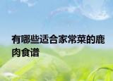 有哪些适合家常菜的鹿肉食谱