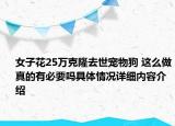 女子花25万克隆去世宠物狗 这么做真的有必要吗具体情况详细内容介绍