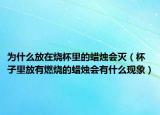 为什么放在烧杯里的蜡烛会灭（杯子里放有燃烧的蜡烛会有什么现象）