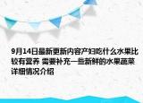 9月14日最新更新内容产妇吃什么水果比较有营养 需要补充一些新鲜的水果蔬菜 详细情况介绍