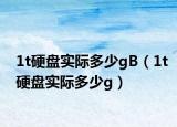 1t硬盘实际多少gB（1t硬盘实际多少g）