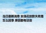 当日最新消息 安逸花放款失败是怎么回事 原因都有这些