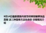 9月14日最新更新内容怎样辨别翡翠饰品真假 这三种简单方法告诉你 详细情况介绍