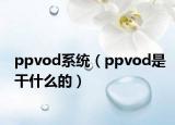 ppvod系统（ppvod是干什么的）