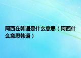 阿西在韩语是什么意思（阿西什么意思韩语）