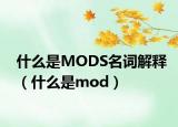 什么是MODS名词解释（什么是mod）