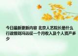 今日最新更新内容 北京人艺院长是什么行政级别冯远征一个月收入及个人资产多少