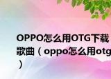 OPPO怎么用OTG下载歌曲（oppo怎么用otg）