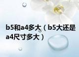 b5和a4多大（b5大还是a4尺寸多大）