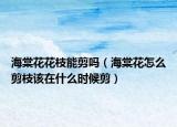 海棠花花枝能剪吗（海棠花怎么剪枝该在什么时候剪）
