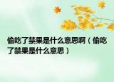 偷吃了禁果是什么意思啊（偷吃了禁果是什么意思）