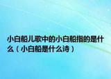 小白船儿歌中的小白船指的是什么（小白船是什么诗）