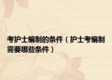 考护士编制的条件（护士考编制需要哪些条件）