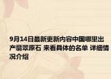 9月14日最新更新内容中国哪里出产翡翠原石 来看具体的名单 详细情况介绍