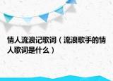 情人流浪记歌词（流浪歌手的情人歌词是什么）