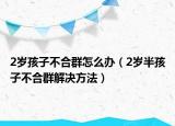 2岁孩子不合群怎么办（2岁半孩子不合群解决方法）