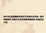 9月14日最新更新内容天津市明天全市统一做大筛核酸吗 来看天津全员核酸筛查时间 详细情况介绍