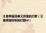 王者荣耀简单又厉害的打野（王者荣耀好听的打野id）