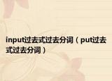 input过去式过去分词（put过去式过去分词）