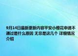 9月14日最新更新内容平安小橙花申请不通过是什么原因 无非是这几个 详细情况介绍