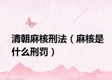 清朝麻核刑法（麻核是什么刑罚）
