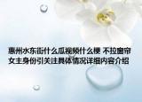 惠州水东街什么瓜视频什么梗 不拉窗帘女主身份引关注具体情况详细内容介绍