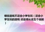 哪些游戏不适合小学生玩（适合小学生玩的游戏 还是得从这五个说起）