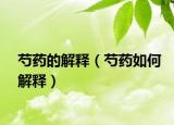 芍药的解释（芍药如何解释）