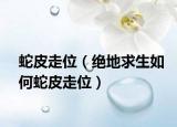 蛇皮走位（绝地求生如何蛇皮走位）