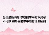 当日最新消息 学校的学平险不买可不可以 和外面的学平险有什么区别
