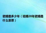 瓷婚是多少年（结婚20年瓷婚是什么意思）