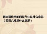 起支撑作用的四梁八柱是什么意思（四梁八柱是什么意思）