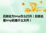 后缀名为tmp怎么打开（后缀名是tmp的是什么文件）