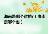 海南是哪个省的?（海南是哪个省）