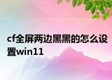 cf全屏两边黑黑的怎么设置win11