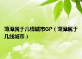 菏泽属于几线城市GP（菏泽属于几线城市）