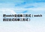 把watch变成单三形式（watch的过去式和单三形式）