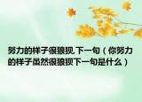 努力的样子很狼狈,下一句（你努力的样子虽然很狼狈下一句是什么）