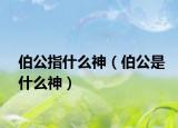 伯公指什么神（伯公是什么神）