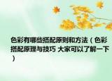 色彩有哪些搭配原则和方法（色彩搭配原理与技巧 大家可以了解一下）
