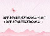 裤子上的泥巴洗不掉怎么办小窍门（裤子上的泥巴洗不掉怎么办）